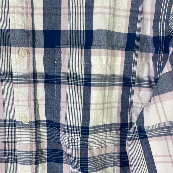 Old Navy Shirt XXL White Blue Mens Button Down Collard - Picture 3 of 12